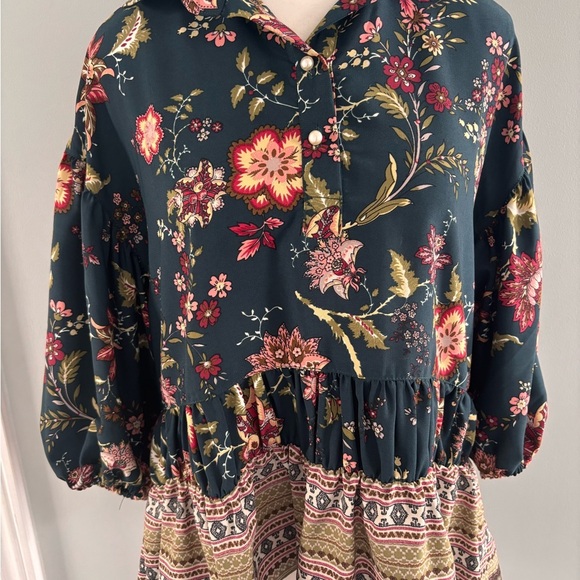 Casting Made in France Boho Floral Button-Up Blouse - Picture 2 of 8